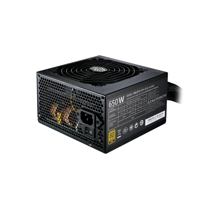 Cooler Master MWE Gold 650W ATX Power Supply, 80+ Gold PSU, Black