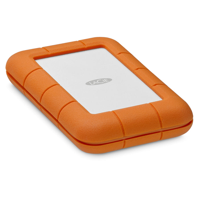 LaCie Rugged USB-C 5 TB External Hard Drive, 3.2 Gen 1 (3.1 Gen 1), Portable HDD, Grey, Orange