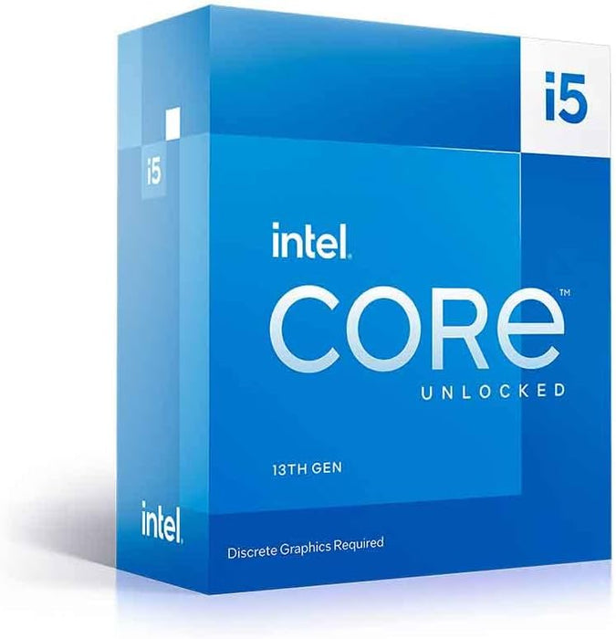 Intel Core i5-13600KF CPU, 1700, 3.5 GHz (5.3 Turbo), 14-Core, 125W (181W Turbo), 10nm, 24MB Cache, Overclockable, Raptor Lake, No Graphics, NO HEATSINK/FAN