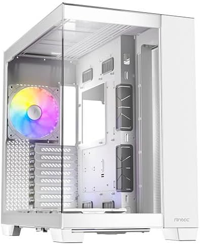 Antec C8 ARGB Full Tower Gaming PC Case E-ATX Tempered Glass, RGB Fans, White