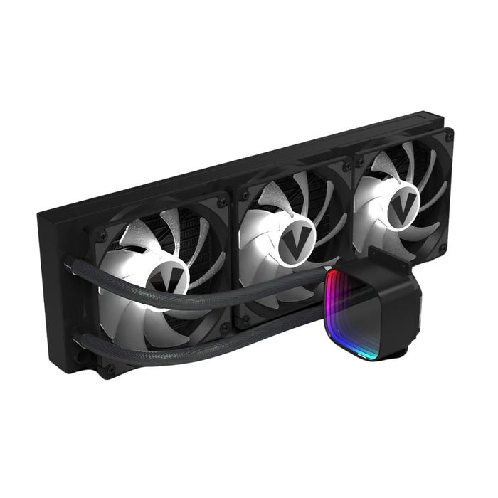 Vida Aquilo 360mm ARGB Liquid CPU Cooler, 3x ARGB PWM Fans, Infinity Mirror RGB Pump Head, Black