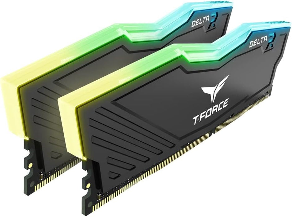 Team T-Force Delta RGB 32GB Memory RAM (2 x 16GB), DDR4, 3200MHz (PC4-25600), CL16, XMP 2.0, Memory Kit, Black