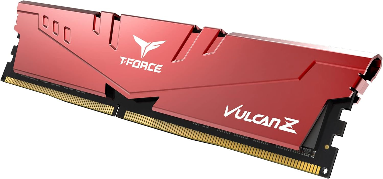 Team T-Force Vulcan Z 32GB Memory RAM (2 x 16GB), DDR4, 3200MHz (PC4-25600), Memory Kit, Red