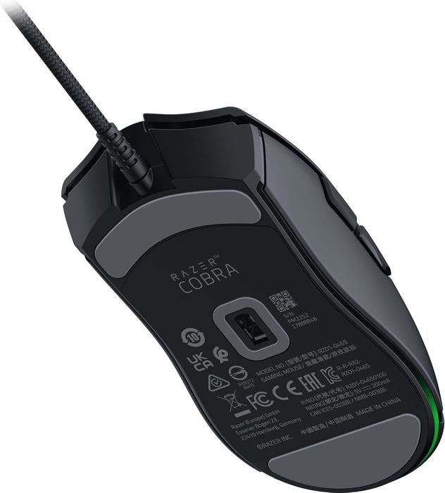 Razer Cobra Gaming Mouse Lightweight Wired Mice Chroma RGB, Optical Switches Gen 3, Black