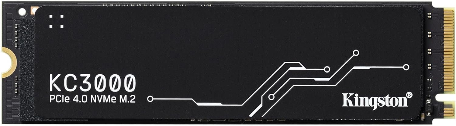 Kingston 2TB KC3000 M.2 NVMe SSD, M.2 2280, PCIe4, 3D TLC NAND, R/W 7000/7000 MB/s, 1M/1M IOPS, Aluminium Heatspreader