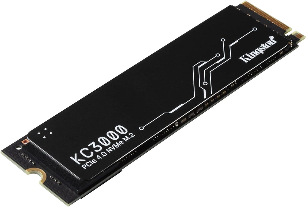 Kingston 2TB KC3000 M.2 NVMe SSD, M.2 2280, PCIe4, 3D TLC NAND, R/W 7000/7000 MB/s, 1M/1M IOPS, Aluminium Heatspreader