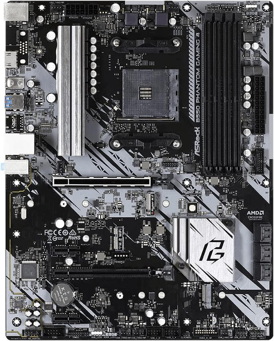 Asrock B550 Phantom Gaming 4 Motherboard, AMD B550, AM4, ATX, DDR4, HDMI, XFire, PCIe4, M.2