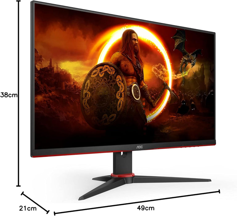 AOC 24" Gaming Monitor Full HD 165Hz, IPS, AMD FreeSync Premium, Speakers, HDMI, DP, 1920 x 1080