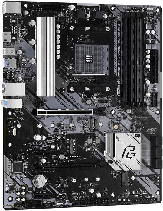 Asrock B550 Phantom Gaming 4 Motherboard, AMD B550, AM4, ATX, DDR4, HDMI, XFire, PCIe4, M.2