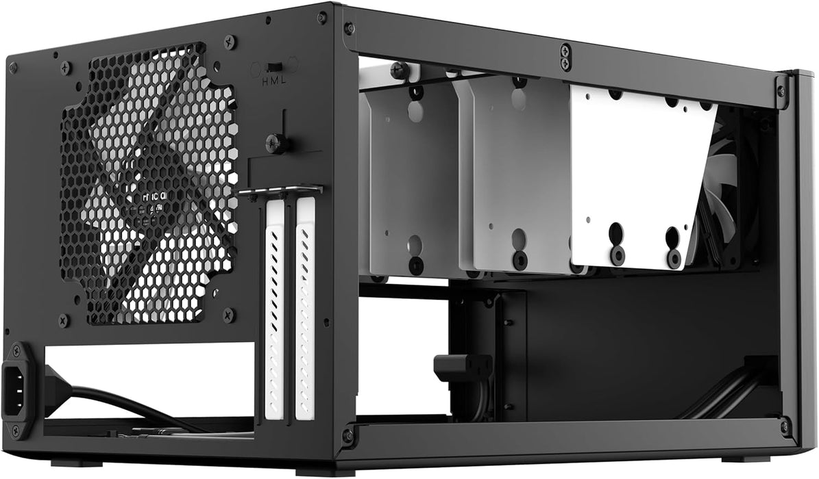 Fractal Design Node 304 Mini ITX PC Case Compact Cube Case, Modular Interior, 3 Fans, Black