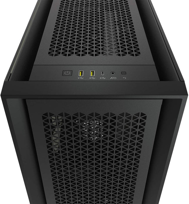 Corsair 5000D Airflow Gaming PC Case, E-ATX, AirGuide Fans, High-Airflow Front Panel, USB-C, Black