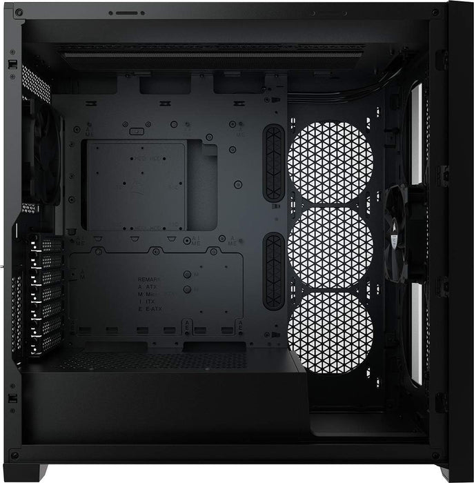 Corsair 5000D Airflow Gaming PC Case, E-ATX, AirGuide Fans, High-Airflow Front Panel, USB-C, Black