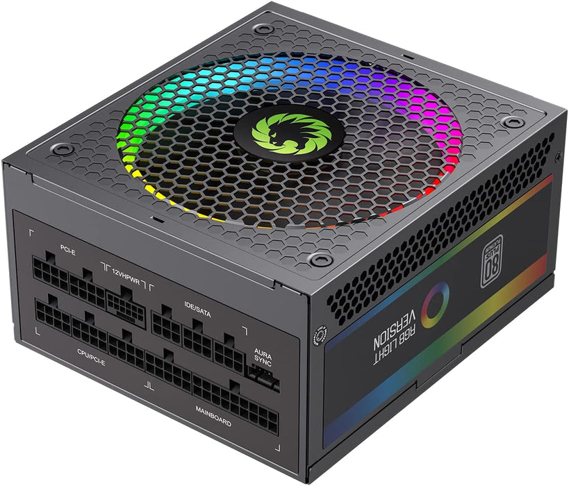 GameMax RGB 1300W PSU, Modular, 80+ Platinum ATX Power Supply, PCIe 5.0, RGB Smart