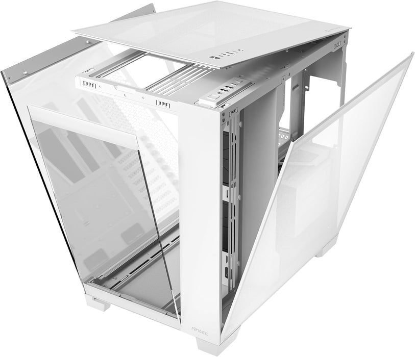 Antec C8 White E-ATX Gaming PC Case Full Tower, Tooless Design, Seamless Tempered Glass