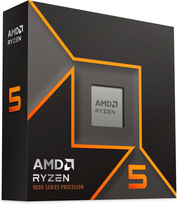 AMD Ryzen 5 9600X CPU, AM5, 3.9GHz (5.4 Turbo), 6-Core, 65W, 38MB Cache, 4nm, 9th Gen Processor, Radeon Graphics, NO HEATSINK/FAN