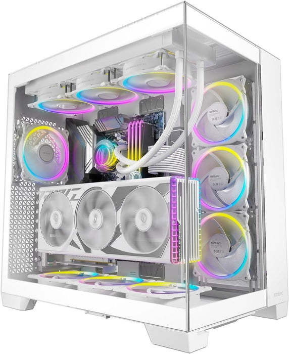 Antec C8 ARGB Full Tower Gaming PC Case E-ATX Tempered Glass, RGB Fans, White