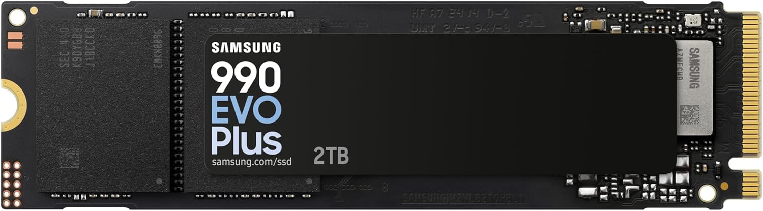 Samsung 990 EVO Plus 2TB NVMe M.2 SSD, PCIe4, Read Up to 7250MB/s, Internal Solid State