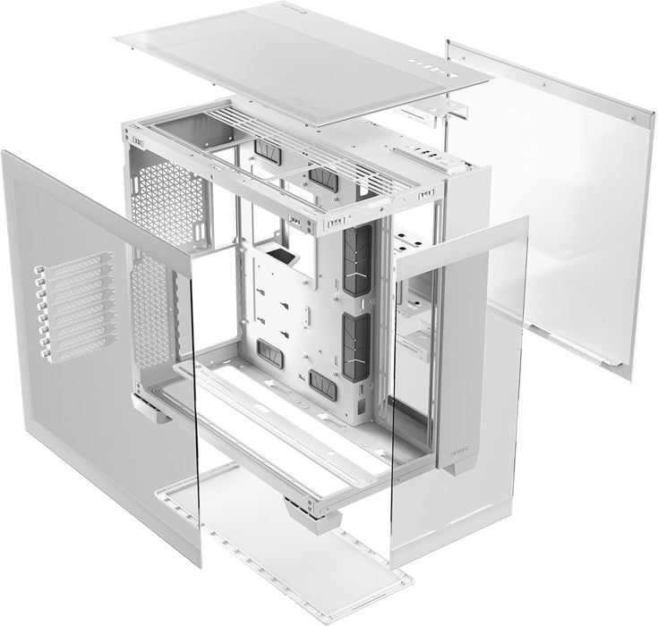 Antec C8 White E-ATX Gaming PC Case Full Tower, Tooless Design, Seamless Tempered Glass