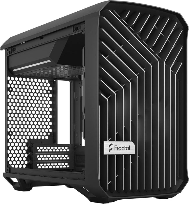 Fractal Design Torrent Nano PC Case, Mini ITX, 1 Fan, 280mm Watercooling, Front Grille, Black Solid