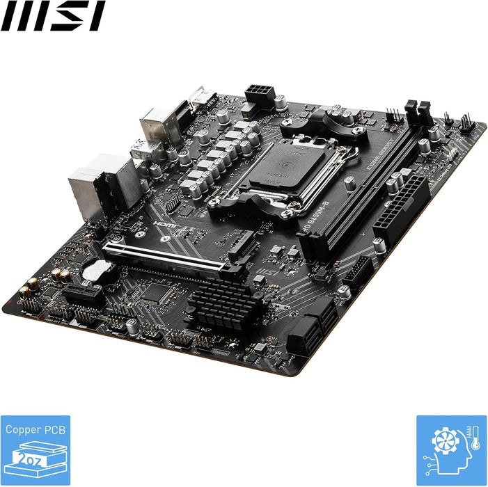 MSI PRO B650M-B AMD Motherboard Micro ATX, AMD AM5, DDR5, PCIe 4.0, Supports 9th, 8th, 7th Gens