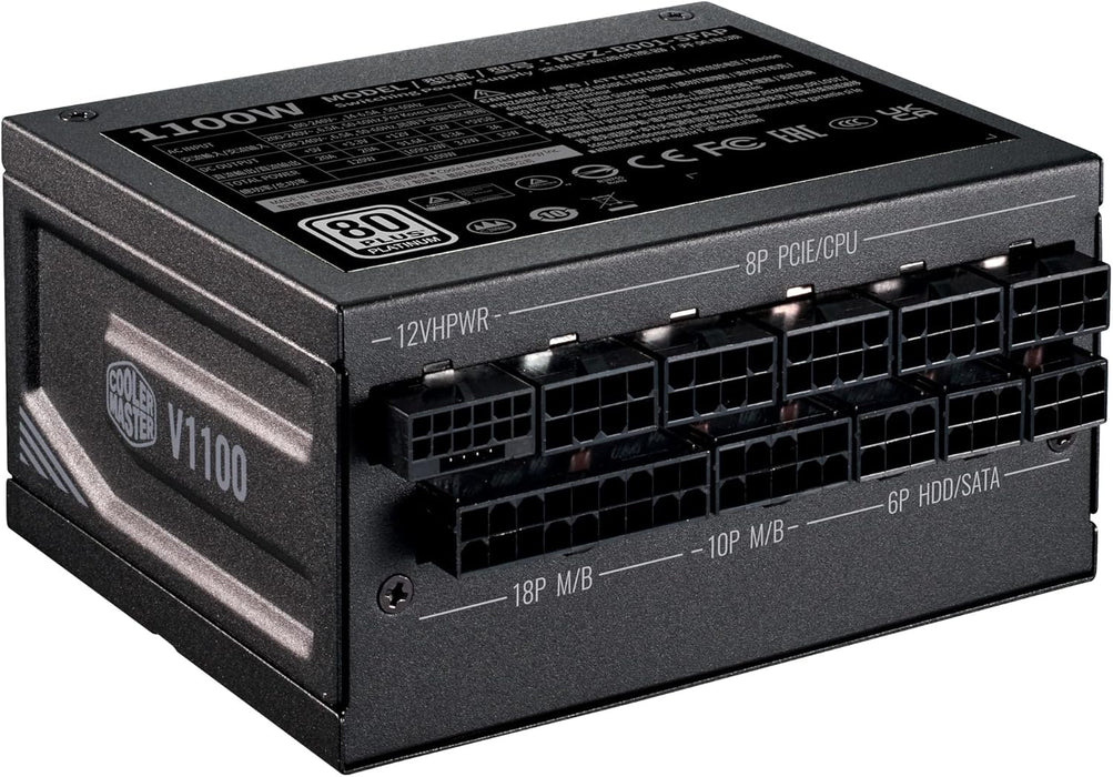 Cooler Master V 1100 SFX Platinum Power Supply, PCIe 5, Fully Modular, 80+ Platinum PSU