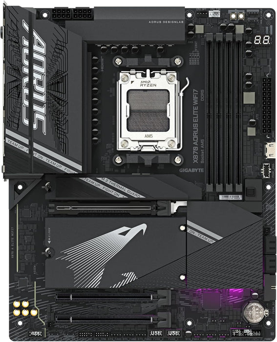 Gigabyte X870 Aorus Elite WiFi7 AMD Gaming Motherboard ATX, AM5, DDR5, USB 4.0, PCIe 5.0