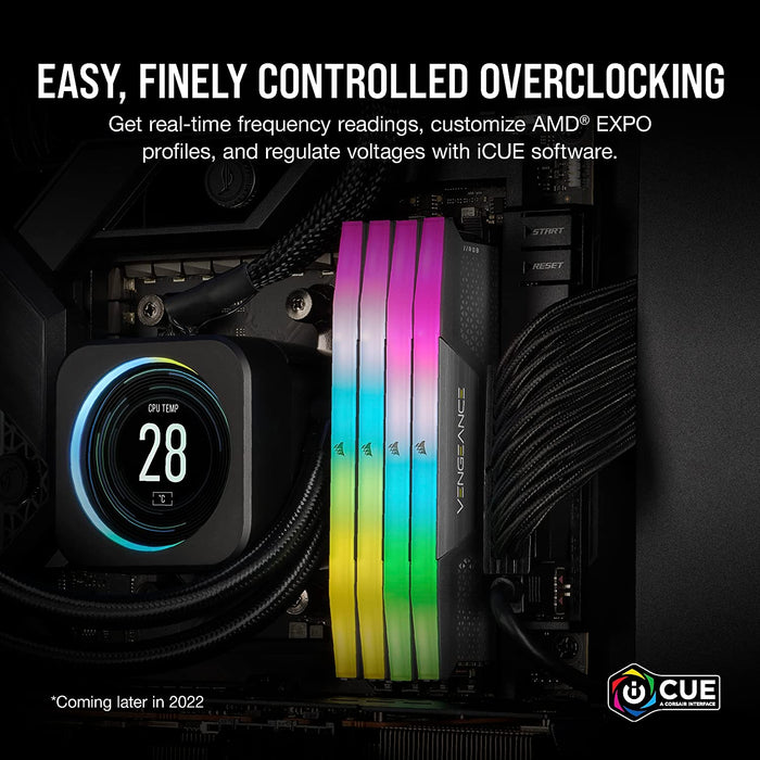 Corsair Vengeance RGB DDR5 Memory RAM for AMD 64GB 5600MHz Desktop Memory RGB Lightning