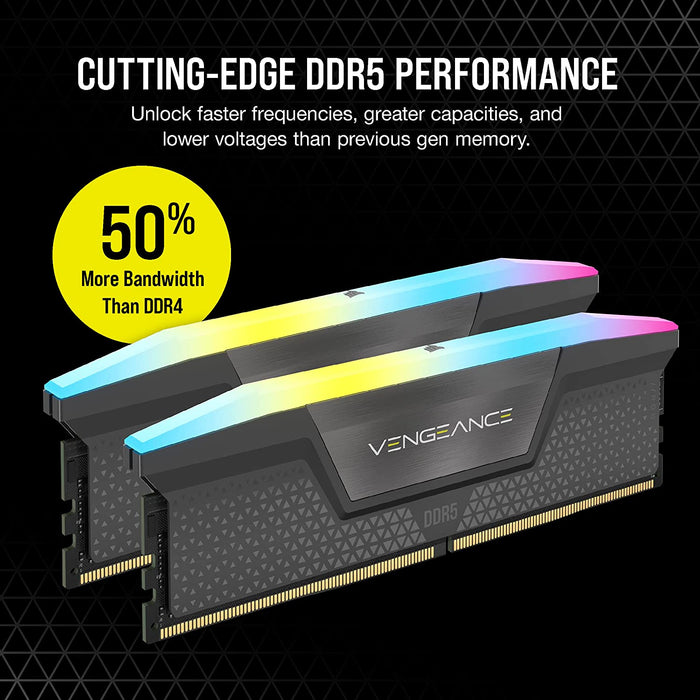 Corsair Vengeance RGB DDR5 Memory RAM for AMD 64GB 5600MHz Desktop Memory RGB Lightning