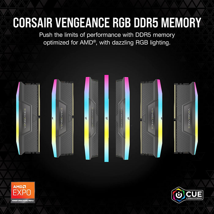 Corsair Vengeance RGB DDR5 Memory RAM for AMD 64GB 5600MHz Desktop Memory RGB Lightning