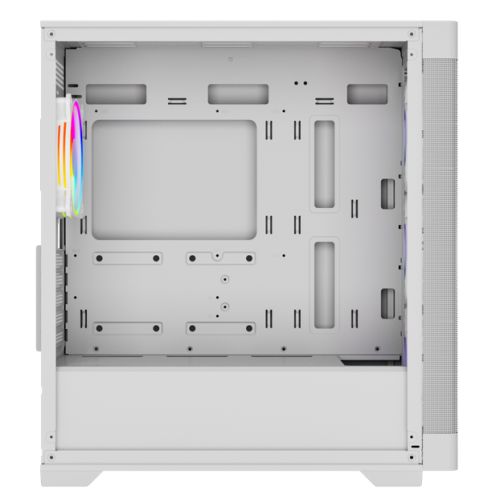 Vida Zephyr V2 White ARGB PC Gaming Case, Micro ATX, ARGB Fans, 6-Port PWM ARGB Fan Hub & Remote Control, Mesh Front