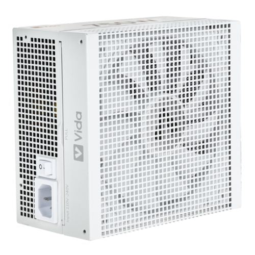 Vida 750W Heracles White ATX Gaming PSU, 80+ Bronze Power Supply, 14cm Ultra-Quiet FDM Fan, Flat White Cables