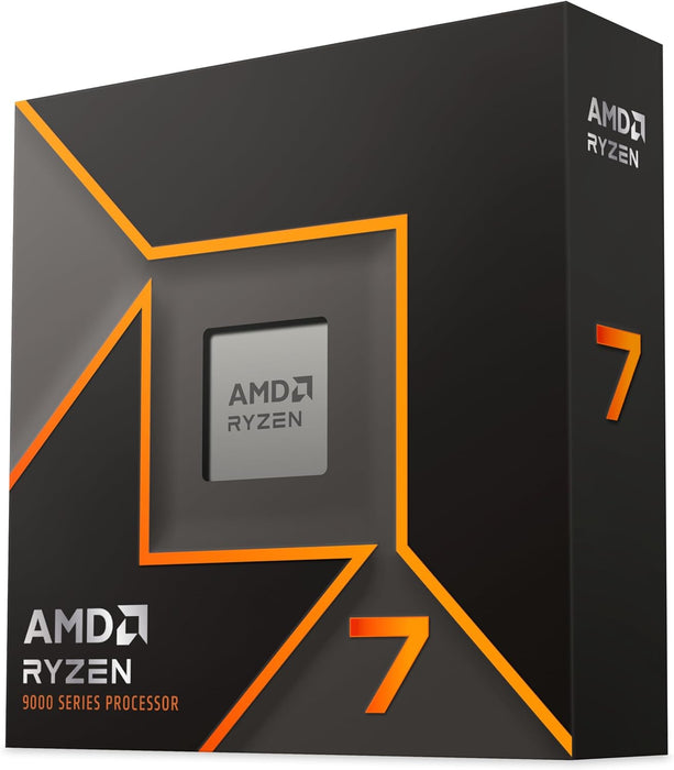 AMD Ryzen 7 9700X CPU, AM5, 3.8GHz (5.5 Turbo), 8-Core, 65W, 40MB Cache, 4nm, 9th Gen Processor, Radeon Graphics, NO HEATSINK/FAN