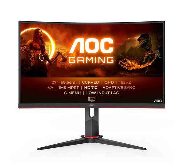 27 inch curved gaming monitor 2K 165hz