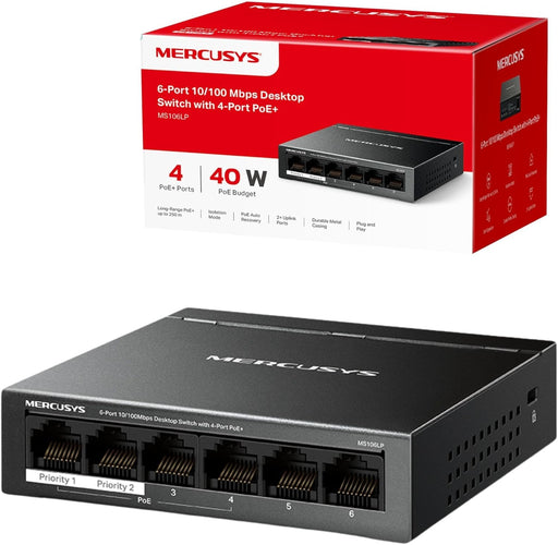 6 port switch 4 port poe+