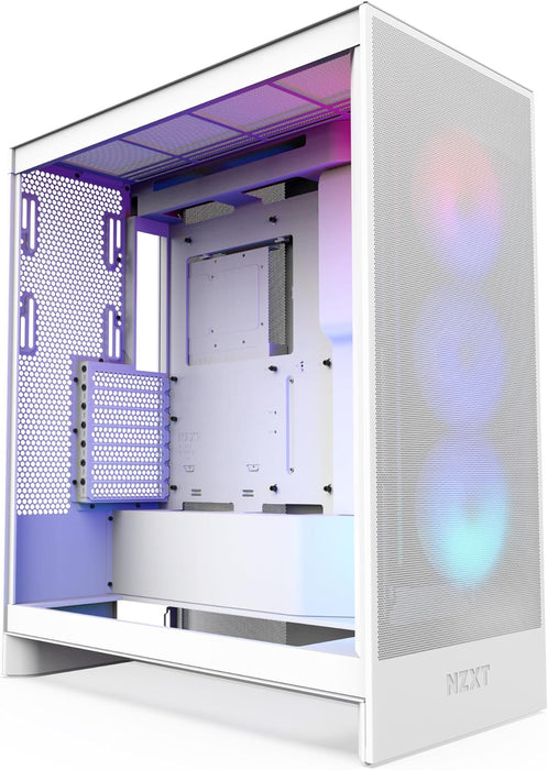 nzxt h7 flow rgb gaming pc case white