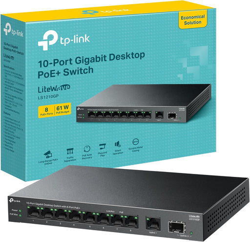 10-port gigabit poe+ switch