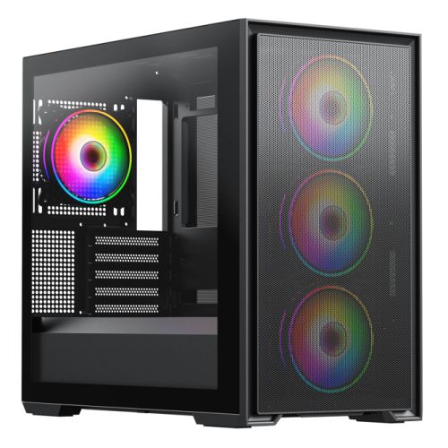 gaming pc case m-atx mesh front