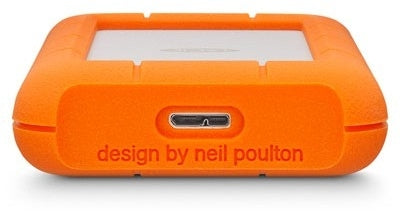 LaCie Rugged Mini 4TB USB 3.0 Portable 2.5 inch External Hard Drive for PC and Mac, External HDD, Orange - White