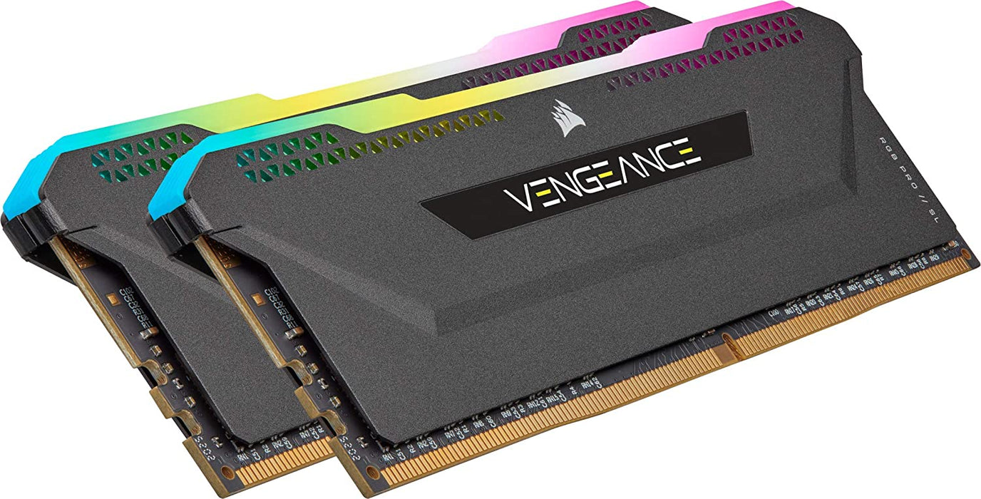 Corsair Vengeance RGB Pro SL 16GB Memory Kit (2 x 8GB), DDR4, 3600MHz (PC4-28800), CL18, XMP 2.0, Black, Ryzen Optimised