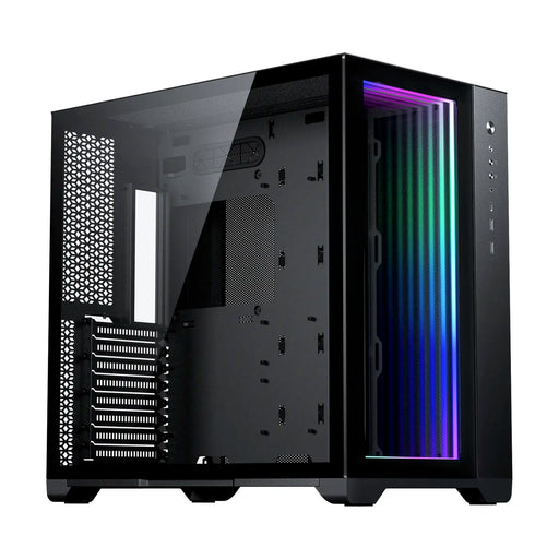 atx gaming pc case infinity mirror black